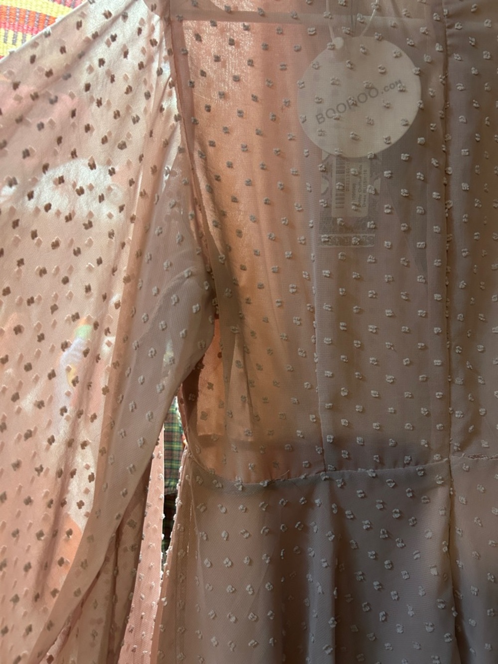 Boohoo Dusty Pink Textured Skater Dress-Size 12-NWT - Picture 6 of 6